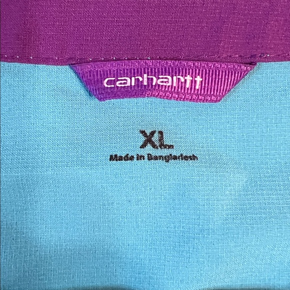 Carhartt Scrubs Turquoise and Purple trim Apparel Top size XL pants L - Picture 7 of 14